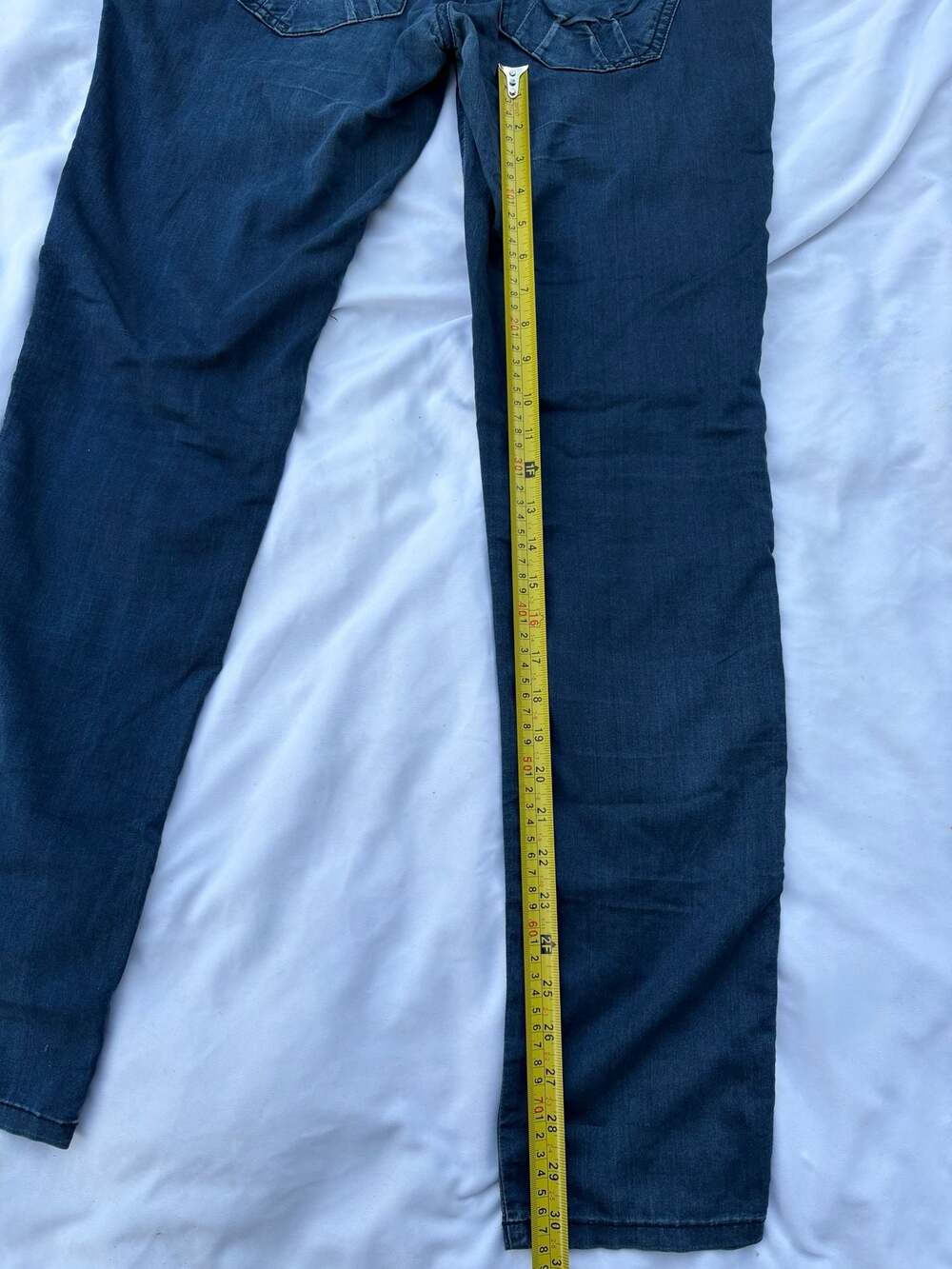 Mos Mosh Women's Blue Denim Skinny Jeans with Zipper Pocket Detail - Picture 8 of 11